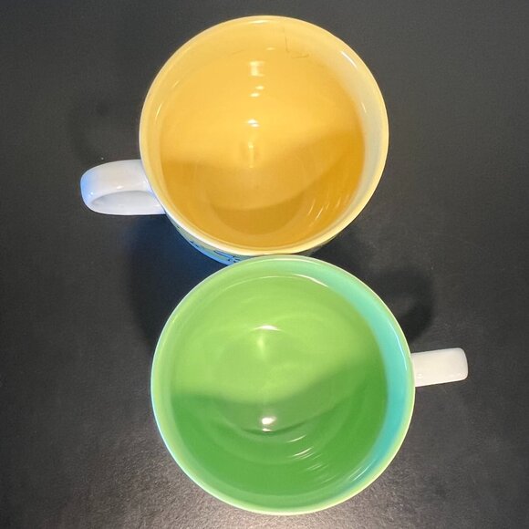 Set of 2 COW and SHEEP Oversized Wide-Mouth Ceramic Mugs / Bowls ~ Farm Animals - Picture 12 of 13